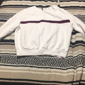 Divided cropped sweater